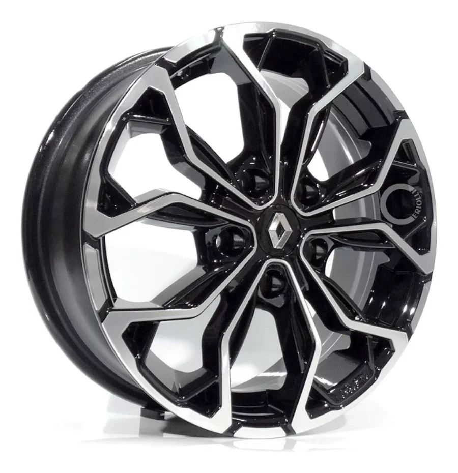 Jogo De Rodas Duster Ou Oroch 16 + Bicos Preto Diamantado